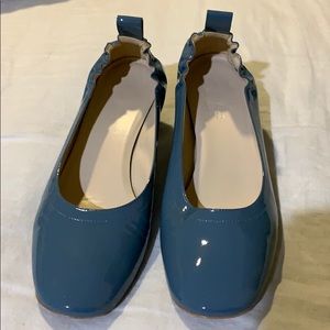 Everlane Day Heel 7.5 Patent blue/grey
